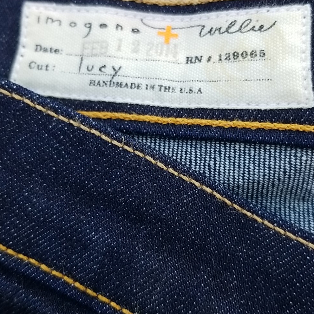 Imogene + Willie Lucy  Low Rise Skinny Jeans Size 25R Dark Blue - Picture 8 of 15